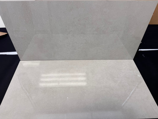 CLEARANCE TILE: 12x24 Polished Cement Grey